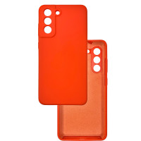 Чохол накладка Silicone Cover Soft Touch ЗК Samsung S21 FE Помаранчевий (Fiesta)