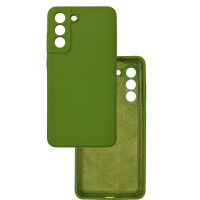 Чохол накладка Silicone Cover Soft Touch ЗК Samsung S21 FE Хакі