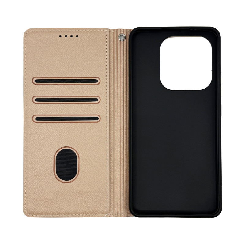 Чохол книжка Deluxe Xiaomi Redmi Note 14 4G Пудра