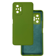 Чехол накладка Silicone Cover Soft Touch ЗК Xiaomi Redmi Note 10 Pro / Max Хаки