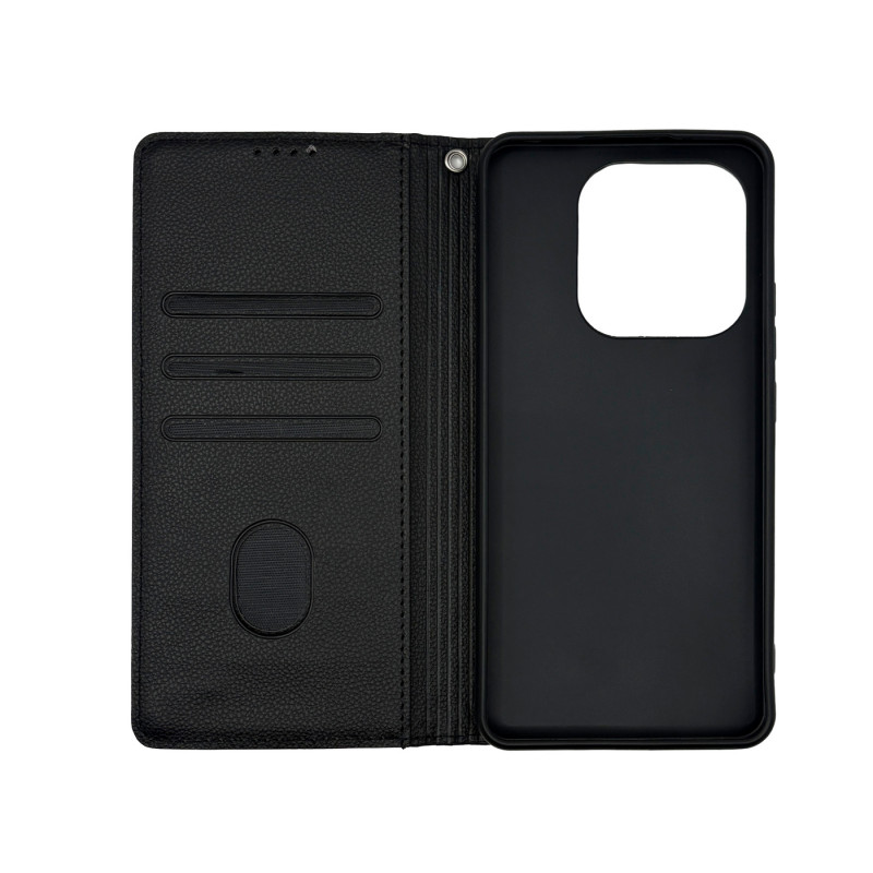 Чехол книжка Deluxe Xiaomi Redmi Note 14 4G Черный