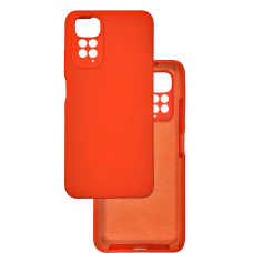 Чехол накладка Silicone Cover Soft Touch ЗК Xiaomi Redmi Note 11 / Note 11s 4G Оранжевый (Fiesta)
