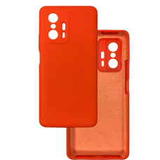 Чохол накладка Silicone Cover Soft Touch ЗК Xiaomi 11T / 11T Pro Помаранчевий (Fiesta)