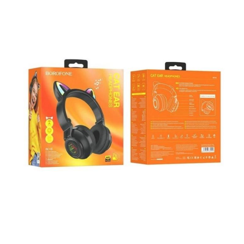 Навушники Bluetooth CAT Ear Borofone BO18 Чорні