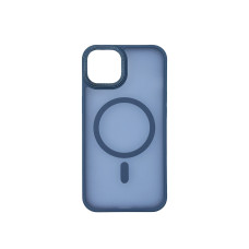 Чехол накладка Matte Corrugated Camera with MagSafe iPhone 13/14 синий