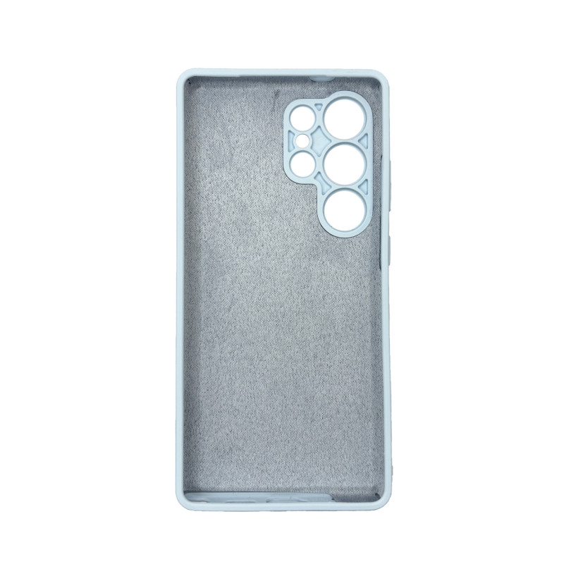 Чехол накладка Silicone Cover Soft Touch ЗК Samsung S25 Ultra Светло-голубой