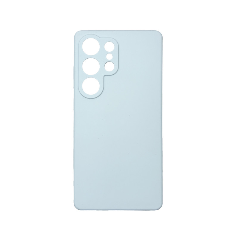 Чехол накладка Silicone Cover Soft Touch ЗК Samsung S25 Ultra Светло-голубой