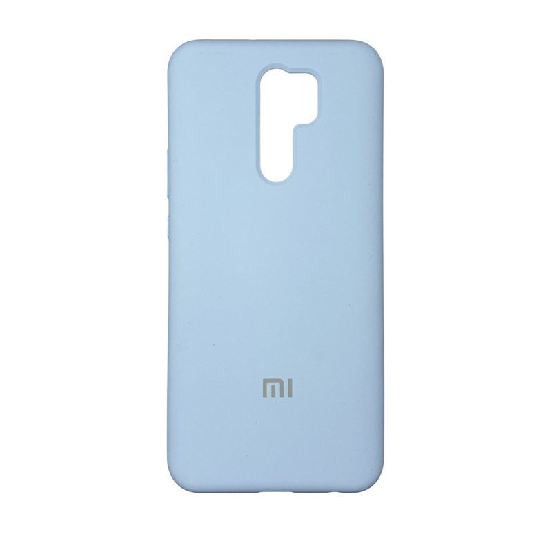 Чехол накладка Silicone Case Xiaomi Redmi 9 Голубой