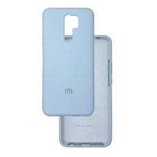 Чехол накладка Silicone Case Xiaomi Redmi 9 Голубой
