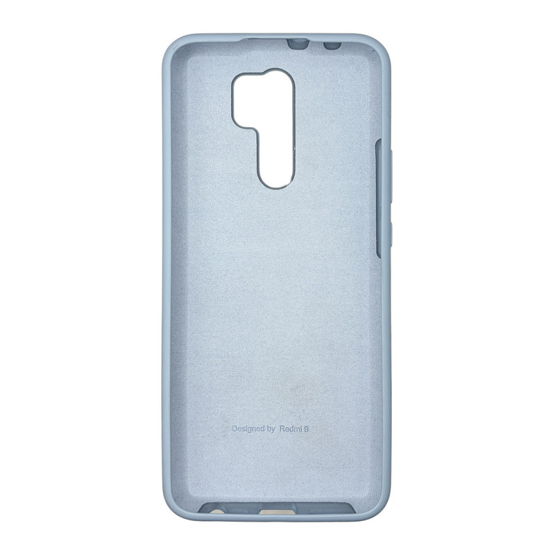 Чехол накладка Silicone Case Xiaomi Redmi 9 Голубой