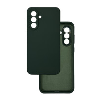 Чехол накладка Silicone Cover Soft Touch ЗК Samsung A36 / A56 Темно-зеленый
