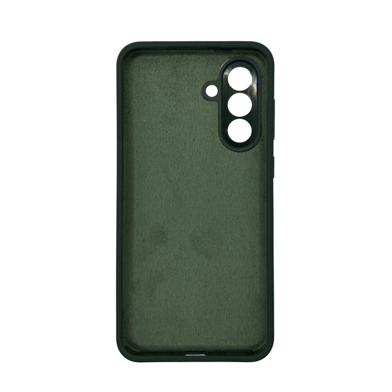 Чехол накладка Silicone Cover Soft Touch ЗК Samsung A36 / A56 Темно-зеленый
