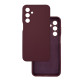 Чехол накладка Silicone Cover Soft Touch ЗК Samsung A16 Бордовый