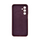 Чехол накладка Silicone Cover Soft Touch ЗК Samsung A16 Бордовый