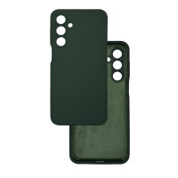 Чехол накладка Silicone Cover Soft Touch ЗК Samsung A16 Темно-зеленый