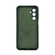 Чехол накладка Silicone Cover Soft Touch ЗК Samsung A16 Темно-зеленый