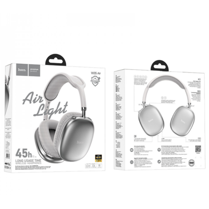 Навушники Hoco W35 Air Bluetooth Сріблясті