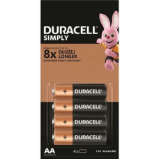 Батарейка Duracell Simply АА LR6 1.5V блістер х4