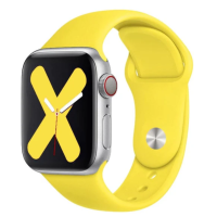 Ремінець Apple Watch silicone 42/44/45/49 mm Жовтий (Yellow)