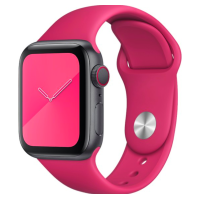 Ремінець Apple Watch silicone 42/44/45/49 mm Червоний (Rose Red)