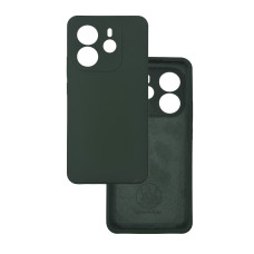 Чехол накладка Silicone Cover Soft Touch ЗК Xiaomi Redmi Note 14 4G Темно-зеленый