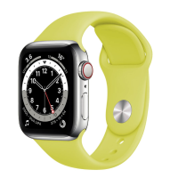 Ремешок Apple Watch silicone 42/44/45/49 mm Желтый (Mellow Yellow)