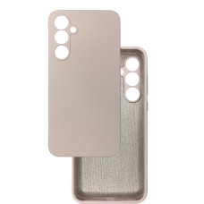 Чехол накладка Silicone Cover Soft Touch ЗК Samsung A35 Пудра