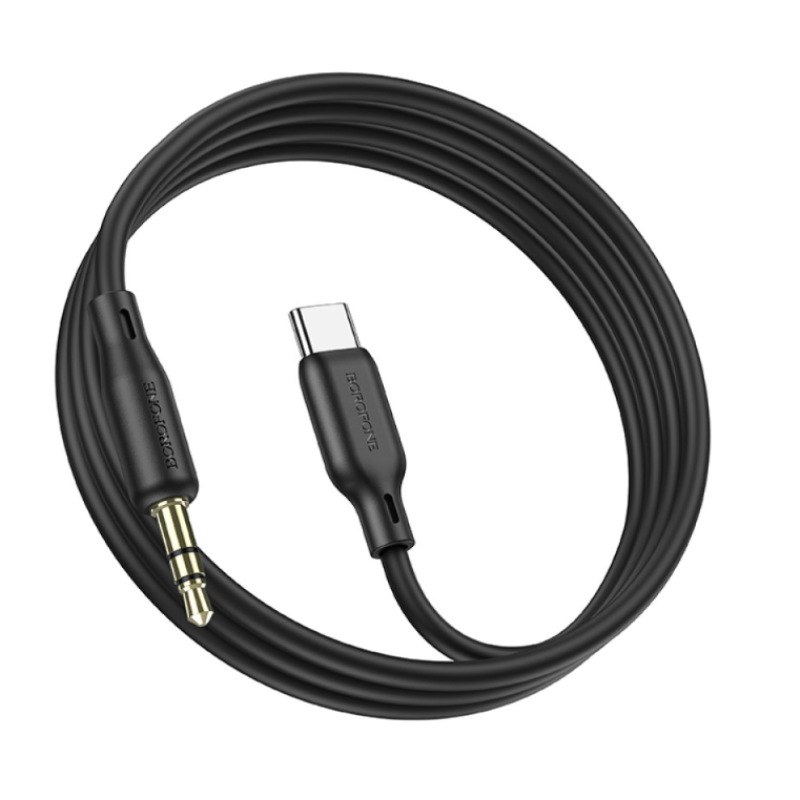 Кабель AUX Borofone BL18 audio Type-C to 3.5mm 1m Black