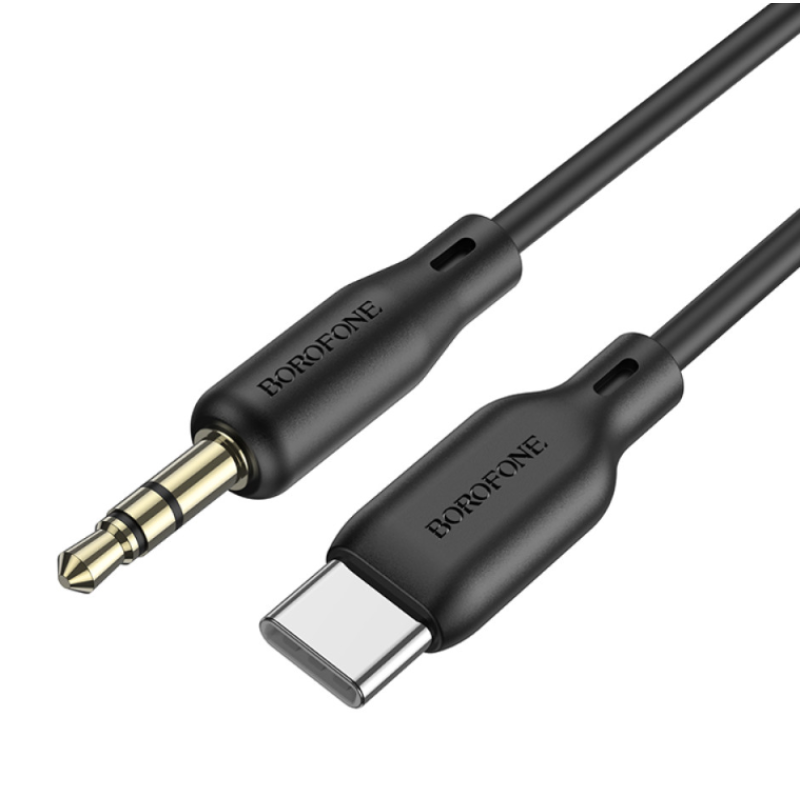 Кабель AUX Borofone BL18 audio Type-C to 3.5mm 1m Black