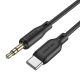 Кабель AUX Borofone BL18 audio Type-C to 3.5mm 1m Black