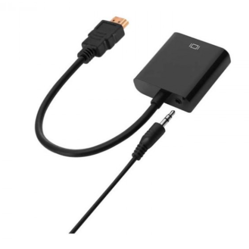 Переходник HDMI to VGA/AV + AUX Black