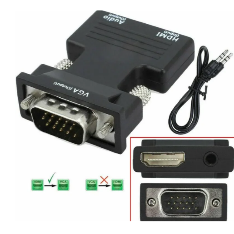 Переходник UKC HDMI to VGA + AUX 5v Black