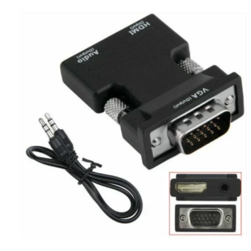 Переходник UKC HDMI to VGA + AUX 5v Black