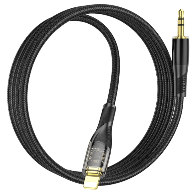 Кабель AUX Hoco UPA25 Lightning - 3.5mm Black