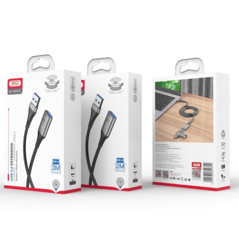 Кабель-удлинитель USB3.0 to USB 3m XO NB220 Black