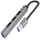 USB-C HUB Hoco HB26 4in1 adapter (Type-C to USB3.0+USB2.0*3)