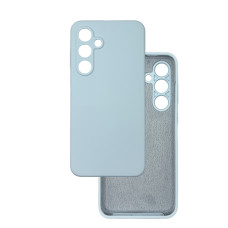 Чехол накладка Silicone Cover Soft Touch ЗК Samsung S24FE Светло-голубой