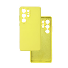 Чехол накладка Silicone Cover Soft Touch ЗК Samsung S25 Ultra Желтый