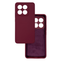 Чехол накладка Silicone Cover Soft Touch ЗК Xiaomi 14T Pro Бордовый
