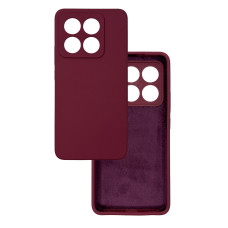 Чехол накладка Silicone Cover Soft Touch ЗК Xiaomi 14T Pro Бордовый