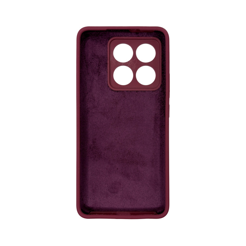 Чехол накладка Silicone Cover Soft Touch ЗК Xiaomi 14T Pro Бордовый