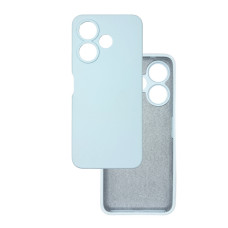 Чехол накладка Silicone Cover Soft Touch ЗК Xiaomi Redmi 13 / Poco M6 4G Светло-голубой