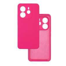 Чехол накладка Silicone Cover Soft Touch ЗК Xiaomi Redmi Note 14 4G Фуксия