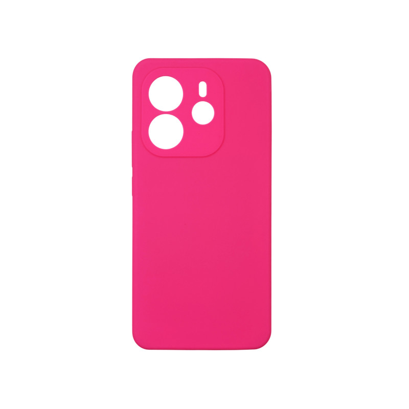 Чехол накладка Silicone Cover Soft Touch ЗК Xiaomi Redmi Note 14 4G Фуксия