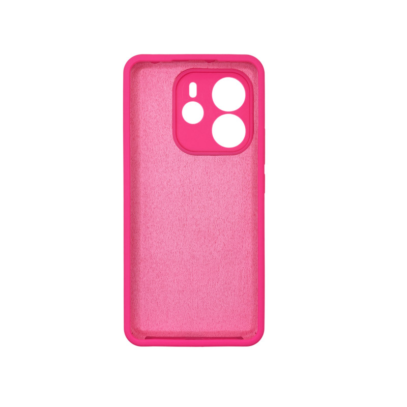 Чехол накладка Silicone Cover Soft Touch ЗК Xiaomi Redmi Note 14 4G Фуксия