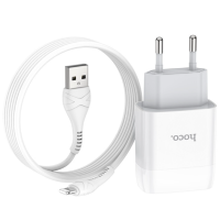 Зарядний пристрій Hoco C72A +Lightning 2.1A