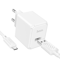 Зарядний пристрій Hoco CS11A  2.1A + Micro USB White