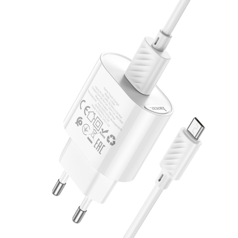 Зарядное устройство Hoco C109A QC3.0 Micro USB 18W White