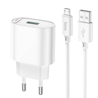 Зарядное устройство Hoco C109A QC3.0 Micro USB 18W White