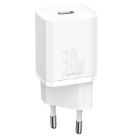 Сетевой адаптер Baseus PD 30W Super Si Quick Charger Type C White